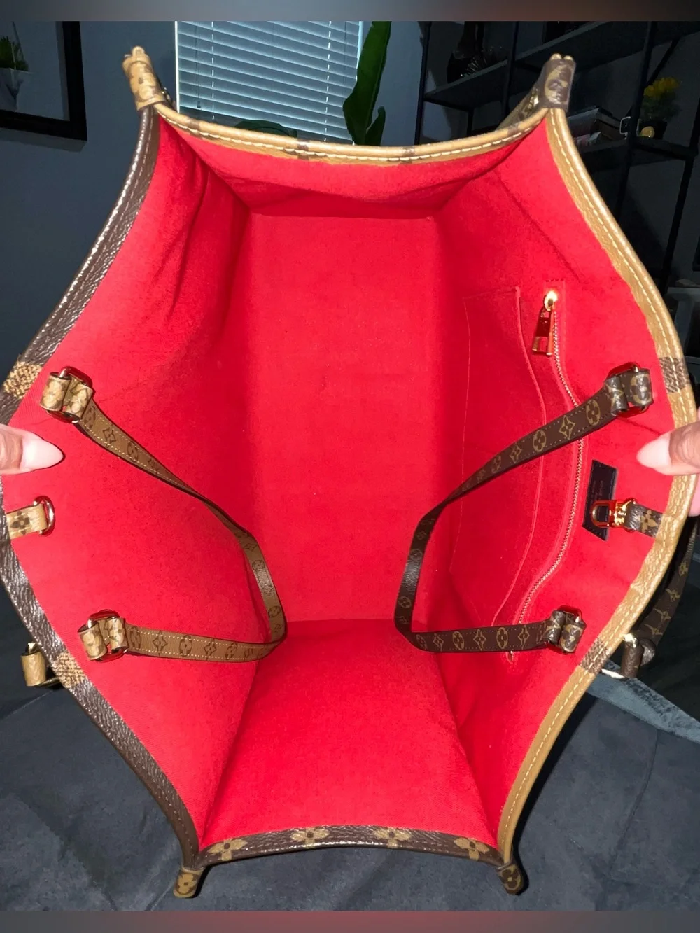 Authentic Louis Vuitton Reverse Monogram GM On The Go
